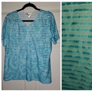 Large SOFT Burnt Velvet-like Short Sleeve shirt